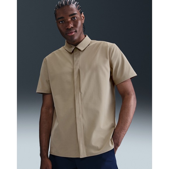 Nike 24.7 Perfect Stretch Dri-Fit Top Snap Button Polo HQ6958-253 Men's Size Med